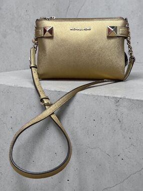 MICHAEL Michael Kors Gold Karla Crossbody Bag